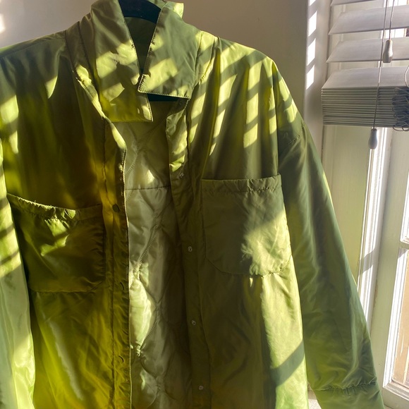 Oversized quilted jacket with pockets - Picture 1 of 2